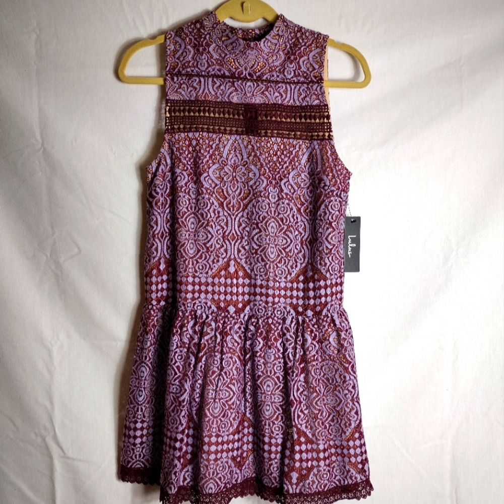 New Lulu's XS Purple Lace Dress